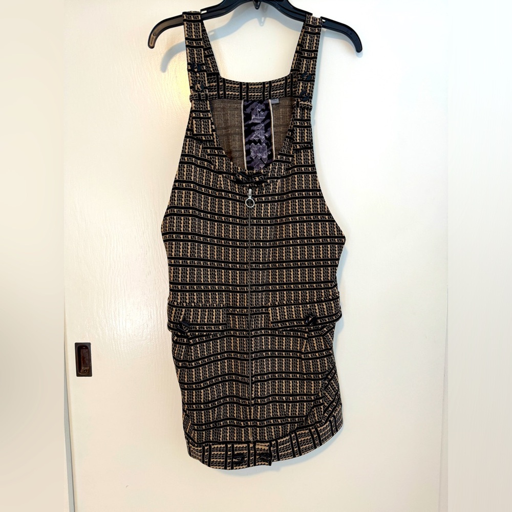 L.A.M.B bubble hem dress- size 0 black and tan